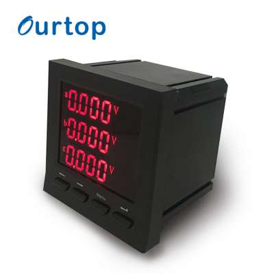 OURTOP 45~65HZ Din Rail Energy Electronic LCD Display Digital Panel Meter