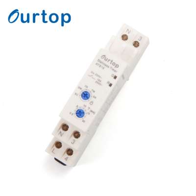 OURTOP Din Rail Countdown Staircase Lighting Timer With Switch Off Early Warning