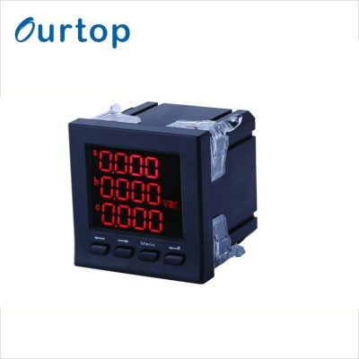 RS485 LCD Three phase four wire din rail digital multifunction watt meter